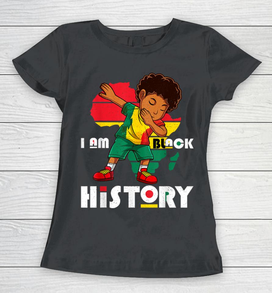 I Am Black History Month Kids Boys Afro African American Women T-Shirt