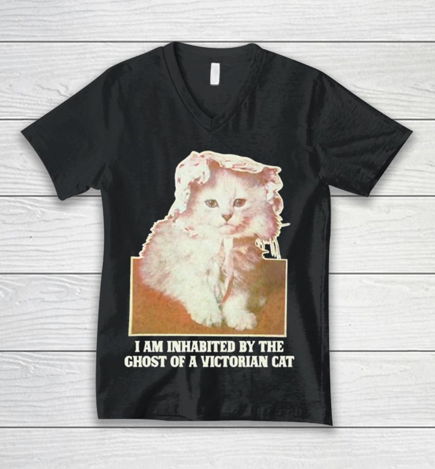 I Am Inhabited By The Ghost Of A Victorian Cat Unisex V-Neck T-Shirt