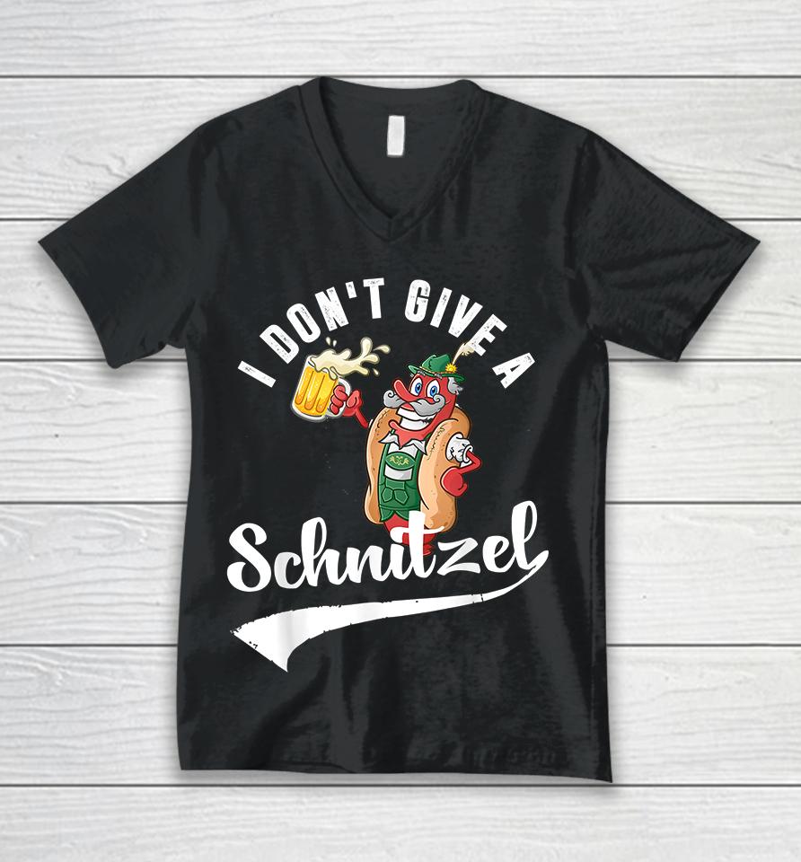 I Don't Give A Schinilzel Oktoberfest Unisex V-Neck T-Shirt