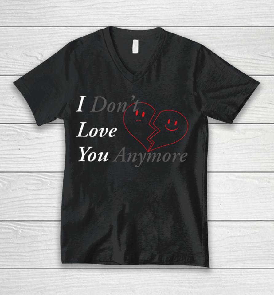 I Don't Love You Anymore Heart Unisex V-Neck T-Shirt