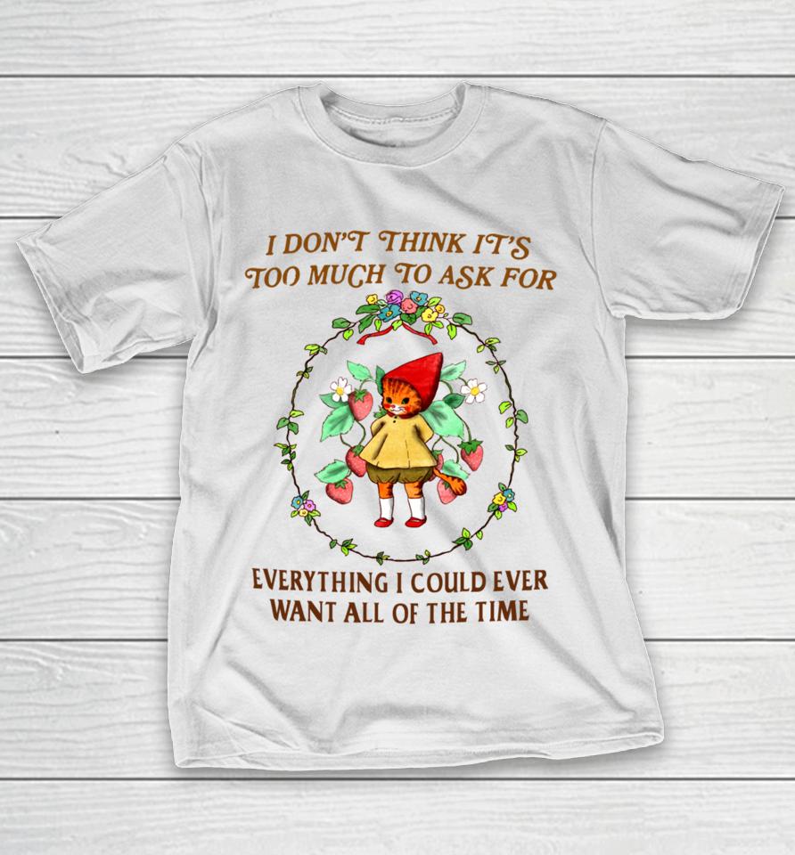 I Don't Think It's Too Much To Ask For Everything I Could Ever Want All Of The Time T-Shirt