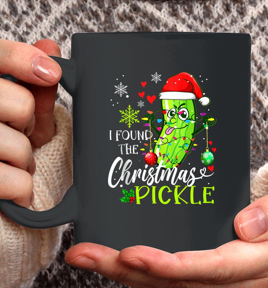 I Found The Pickle Christmas Funny Pickles Xmas Love Couples Coffee Mug
