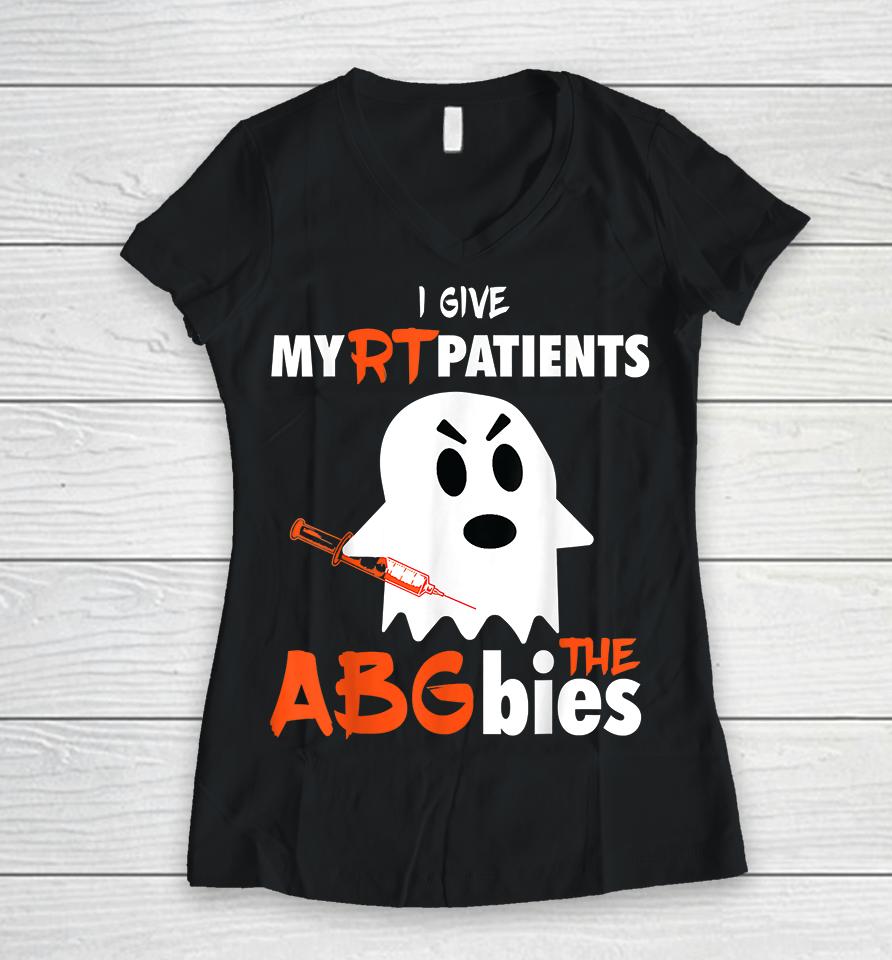 I Give My Patients Abgbies Halloween Women V-Neck T-Shirt