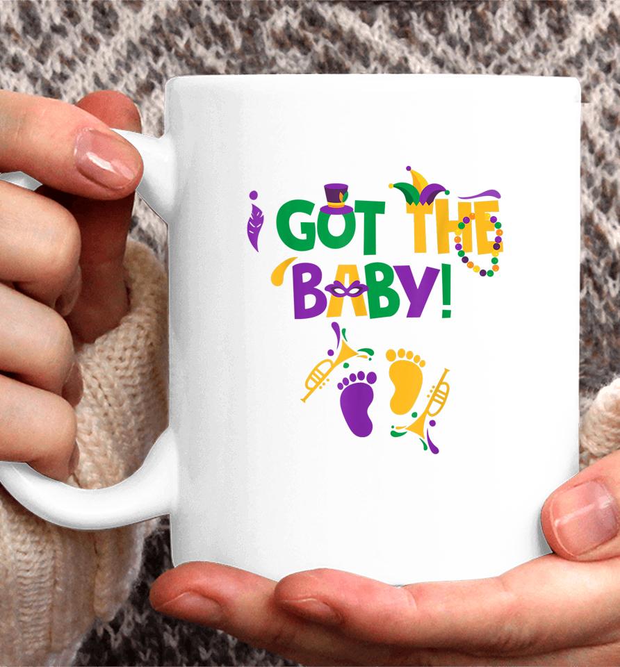 I Got The Baby Mardi Gras Pregnancy Announcement Coffee Mug