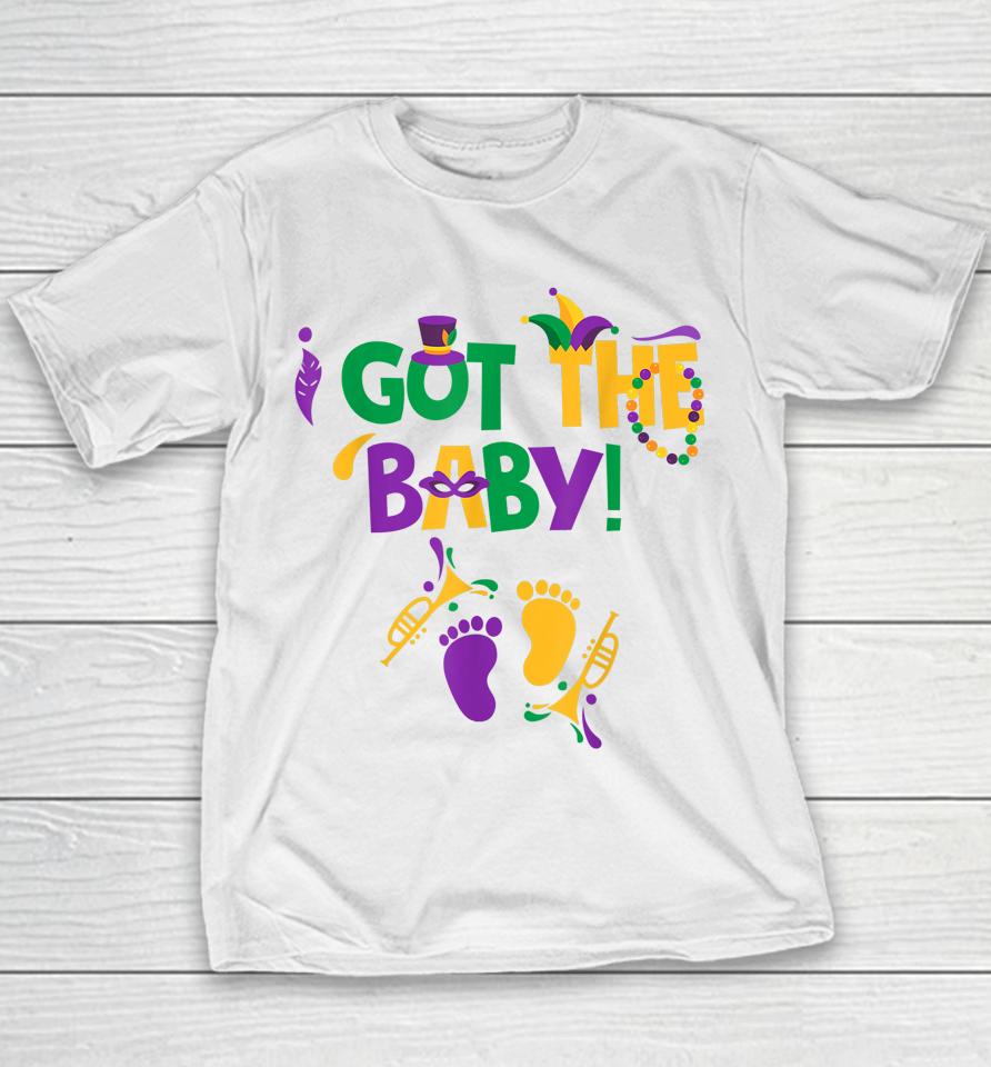 I Got The Baby Mardi Gras Pregnancy Announcement Youth T-Shirt