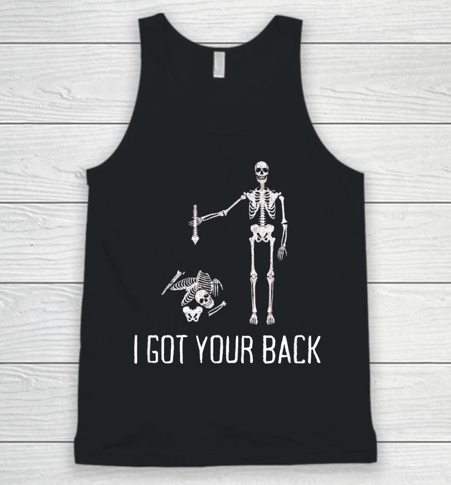 I Got Your Back Funny Halloween Skeleton Unisex Tank Top