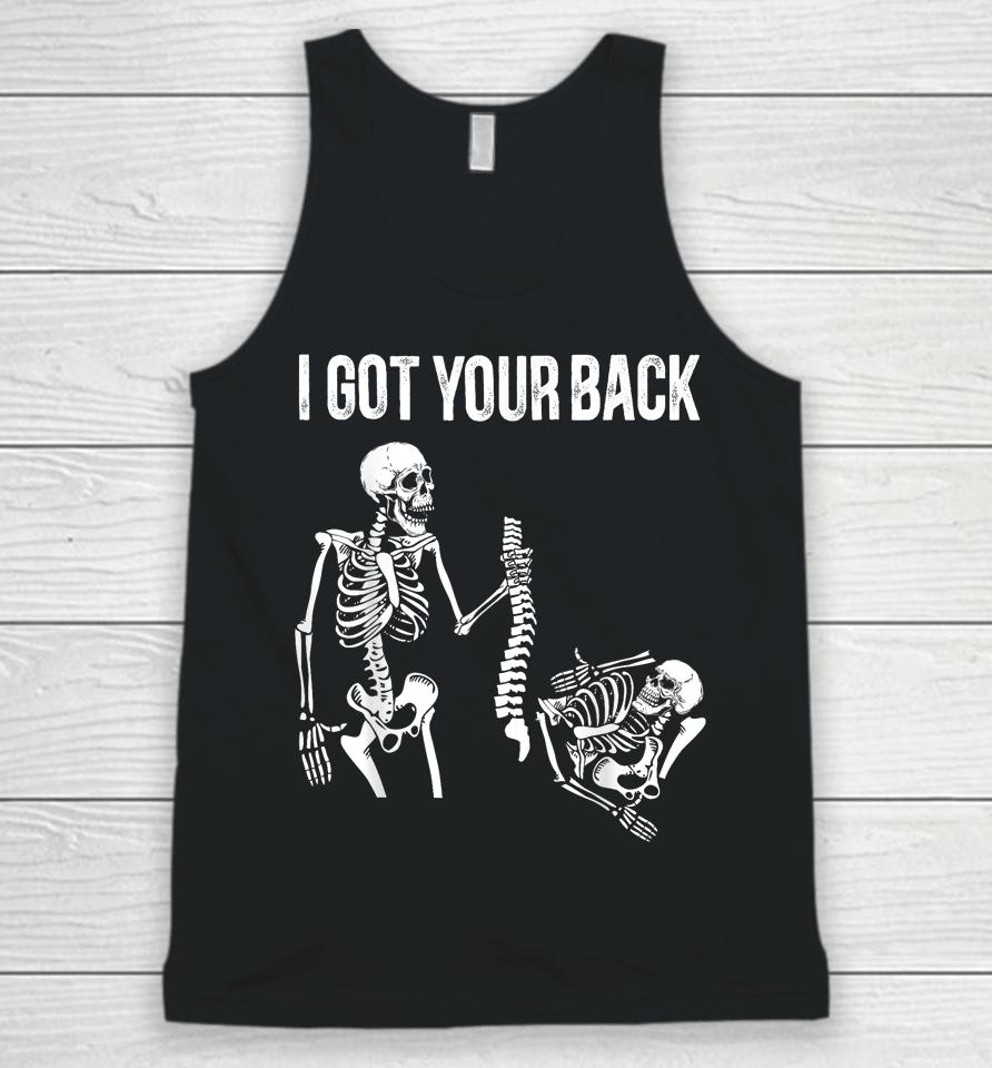 I Got Your Back Funny Skeleton Halloween Costume Unisex Tank Top