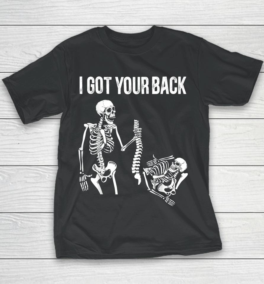I Got Your Back Funny Skeleton Halloween Costume Youth T-Shirt