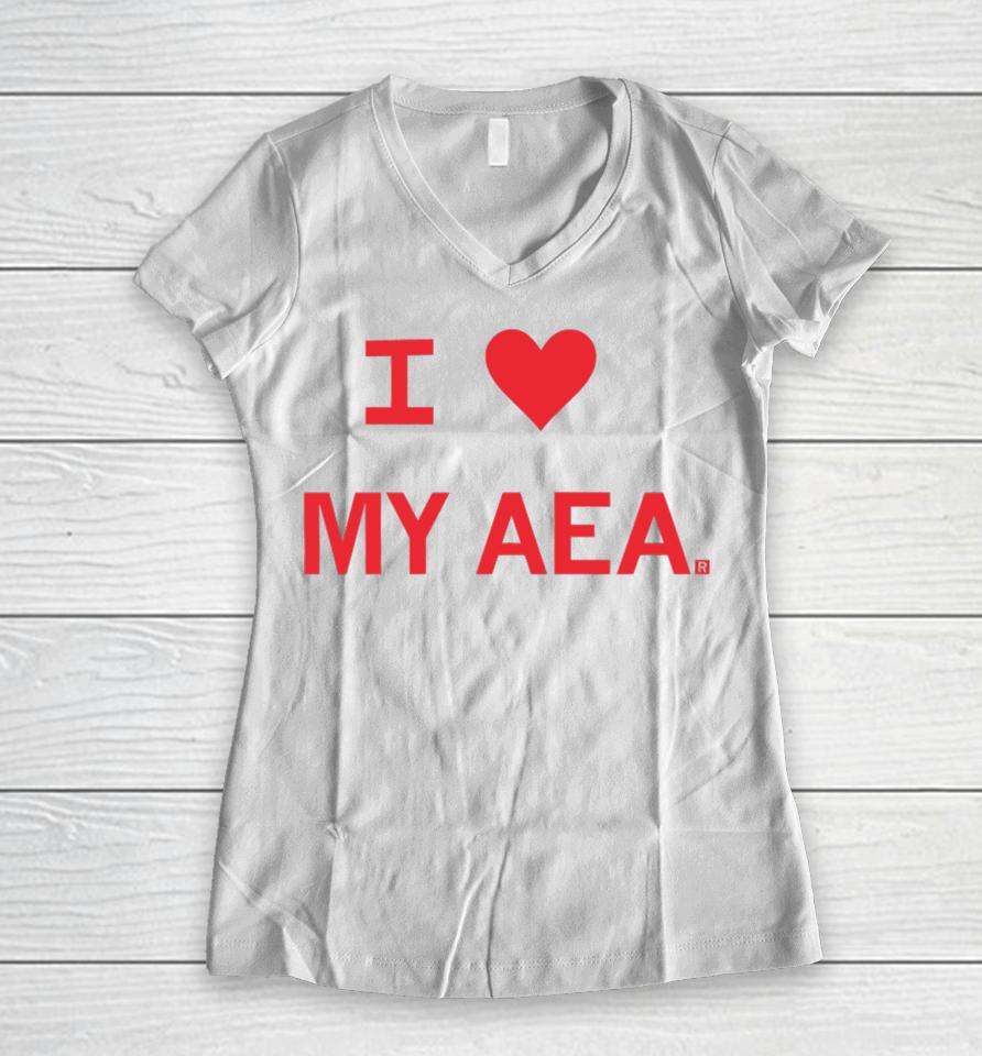I Heart My Aea Women V-Neck T-Shirt