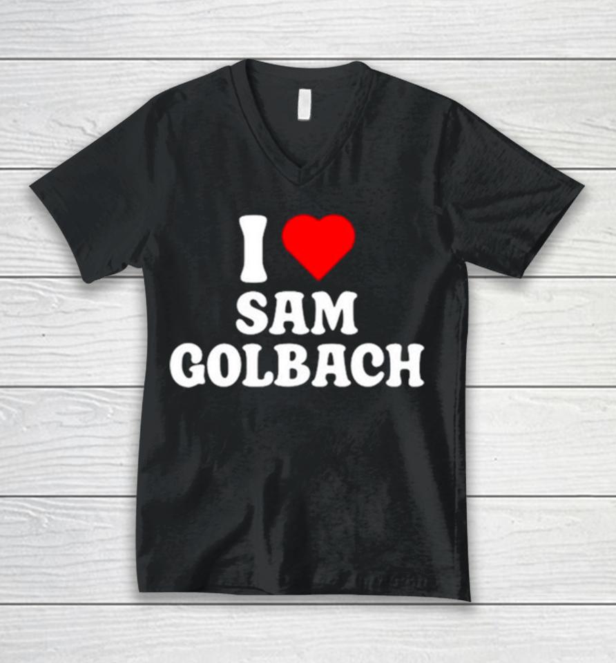 I Heart Sam Golbach Unisex V-Neck T-Shirt