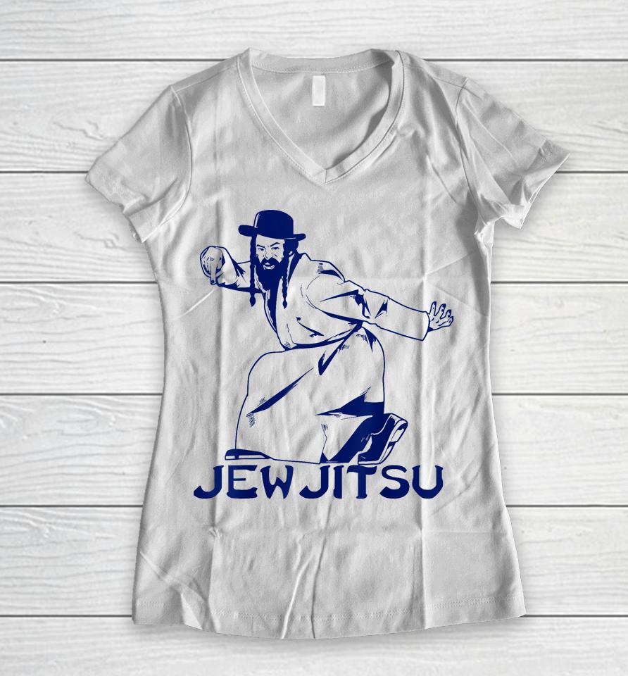 I Know Jew Jitsu For Jewish Jiu Jitsu Women V-Neck T-Shirt