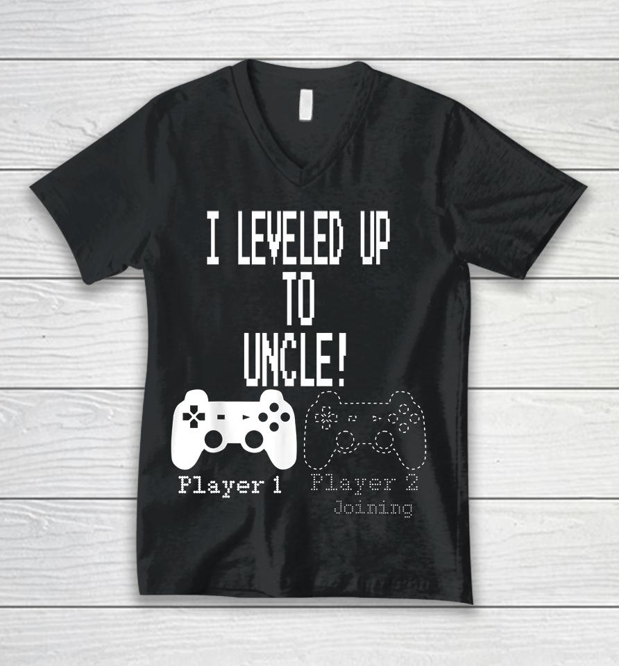 I Leveled Up To Uncle Gaming Unisex V-Neck T-Shirt