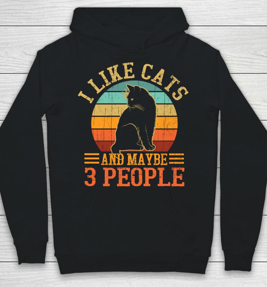 I Like Cats And Maybe 3 People Hoodie