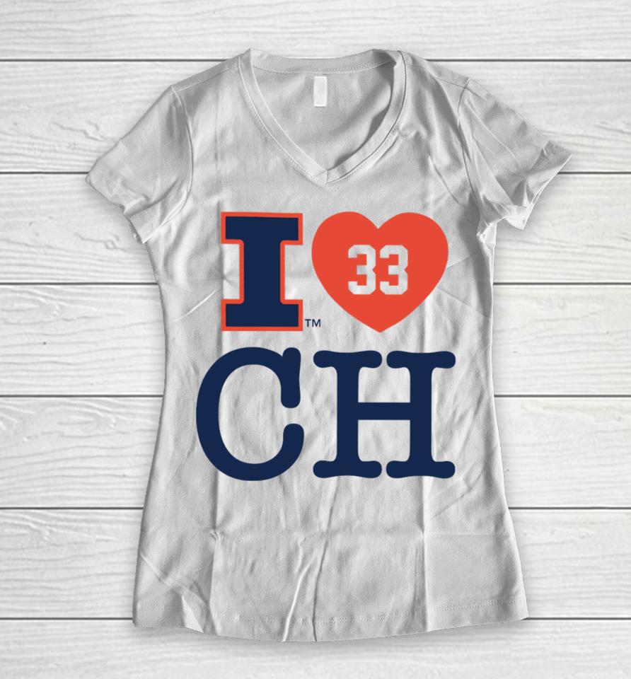 I Love 33 Ch Coleman Hawkins Women V-Neck T-Shirt