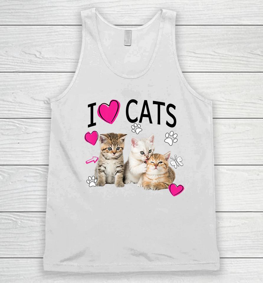 I Love Cats Unisex Tank Top