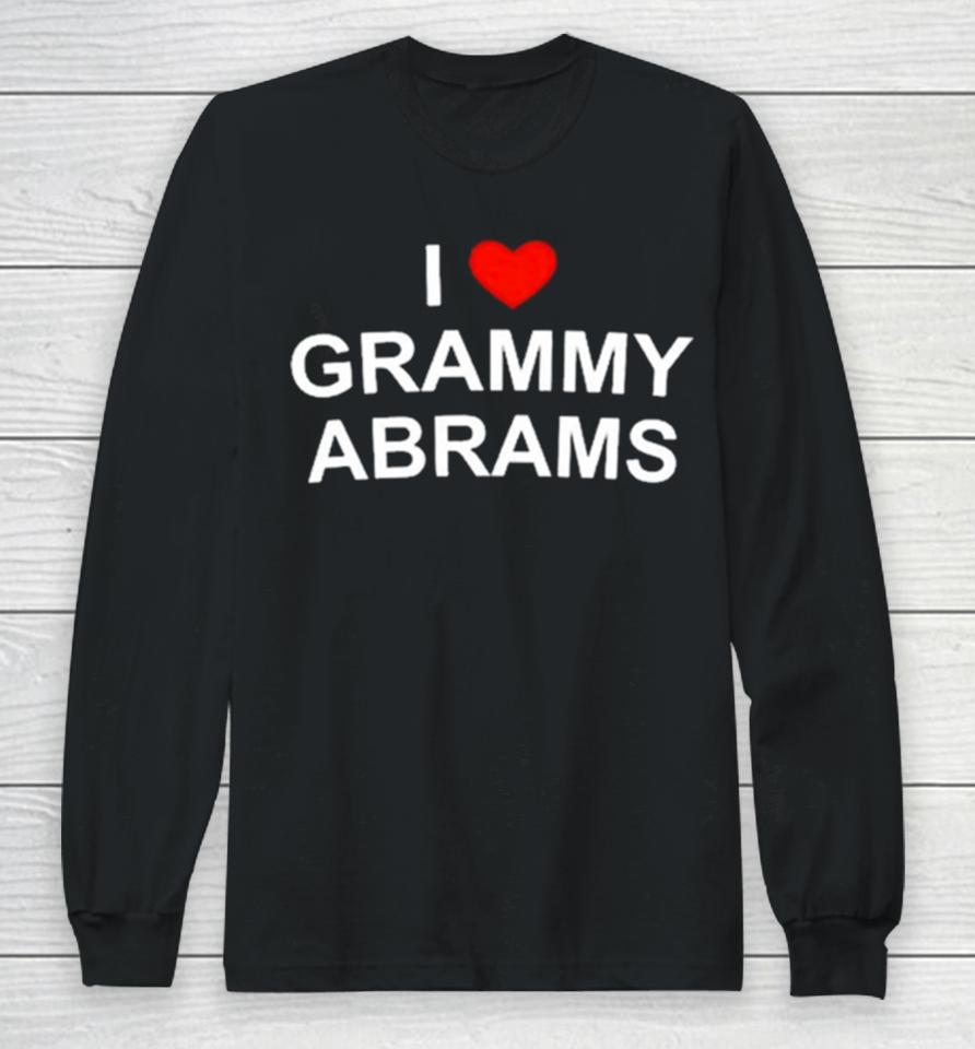 I Love Grammy Abrams Black Sweatshirts Long Sleeve T-Shirt