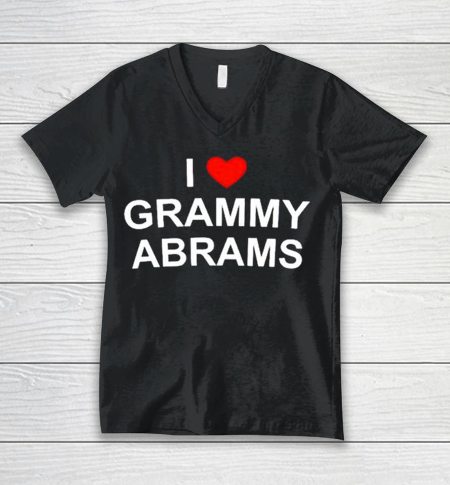 I Love Grammy Abrams Black Sweatshirts Unisex V-Neck T-Shirt