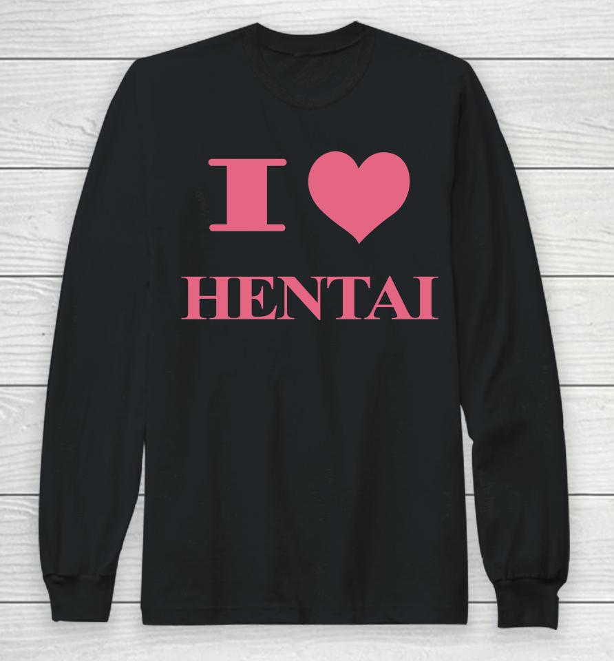 I Love Hentai Harddrivemag Long Sleeve T-Shirt