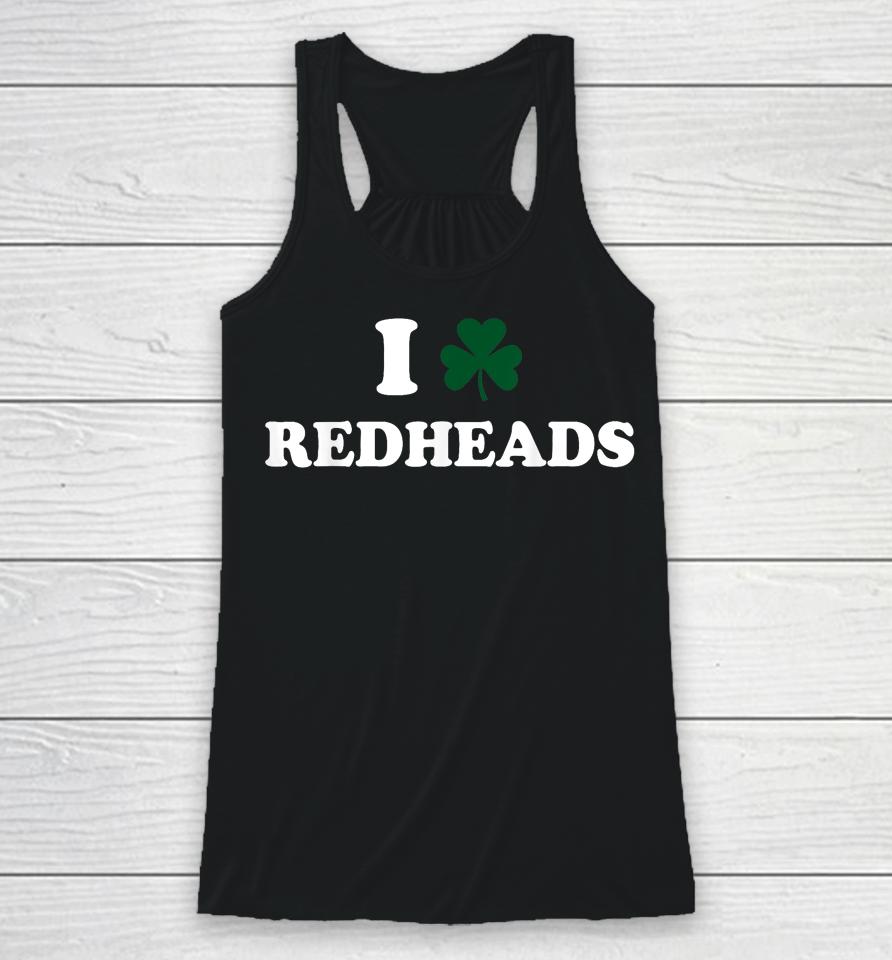 I Love Irish Redheads Boys Baby St Patrick's Day Shamrock Racerback Tank