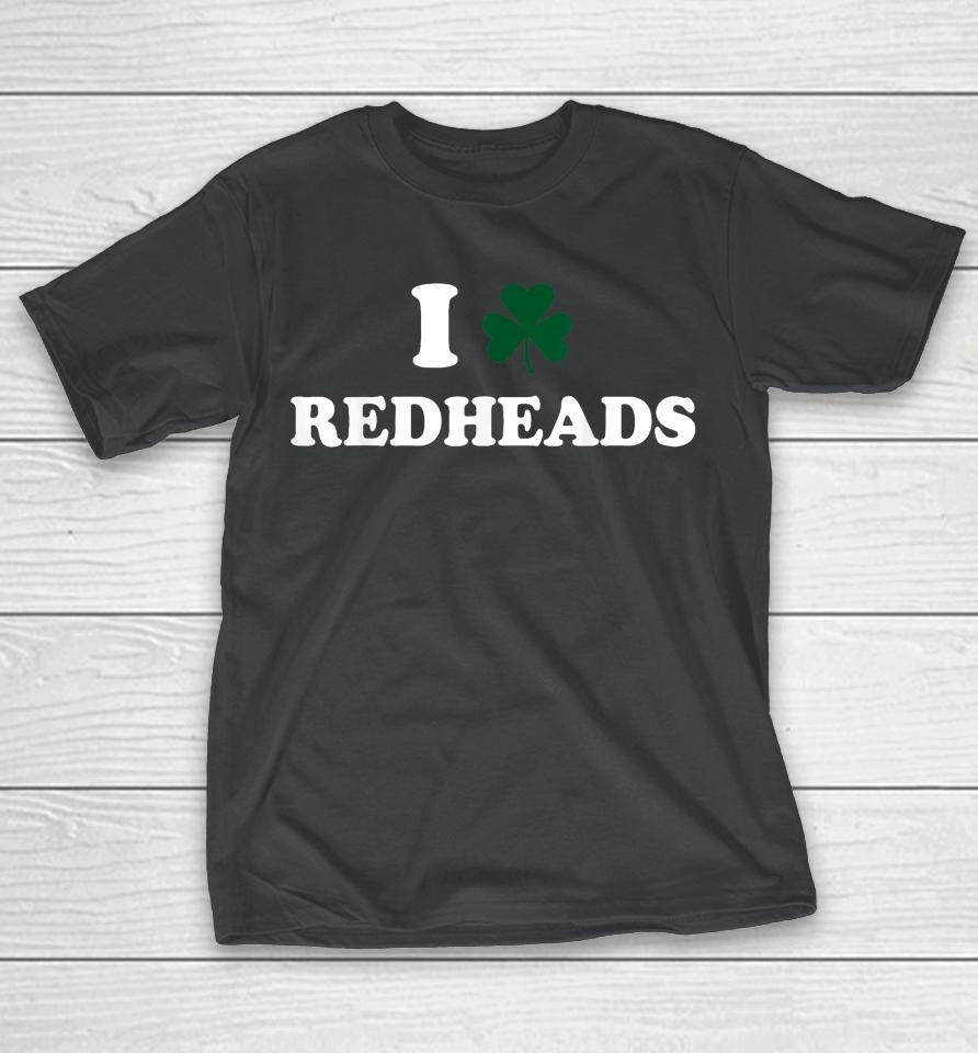I Love Irish Redheads Boys Baby St Patrick's Day Shamrock T-Shirt