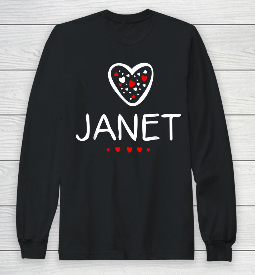 I Love Janet T-Shirt I Heart Janet Long Sleeve T-Shirt