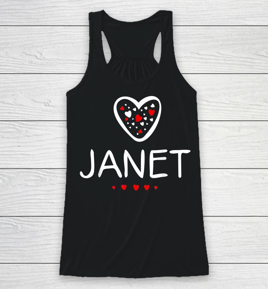 I Love Janet T-Shirt I Heart Janet Racerback Tank