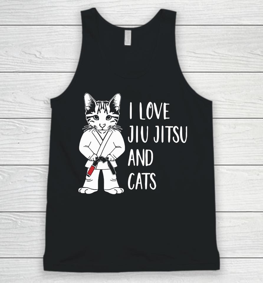 I Love Jiu Jitsu And Cats Unisex Tank Top