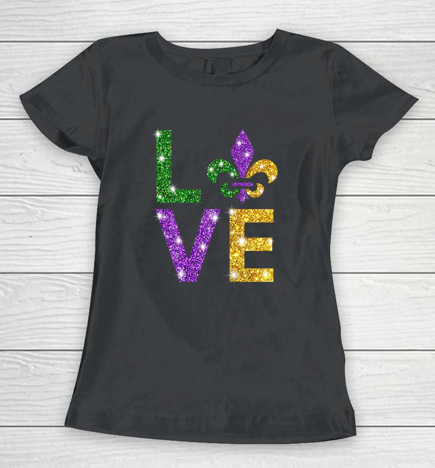 I Love Mardi Gras Women T-Shirt