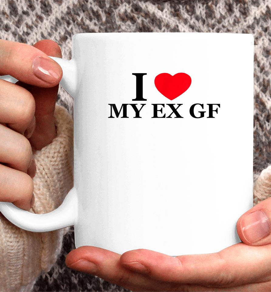 I Love My Ex Girlfriend Red Heart Trendy Coffee Mug