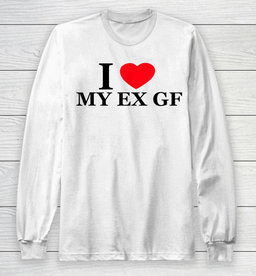 I Love My Ex Girlfriend Red Heart Trendy Long Sleeve T-Shirt