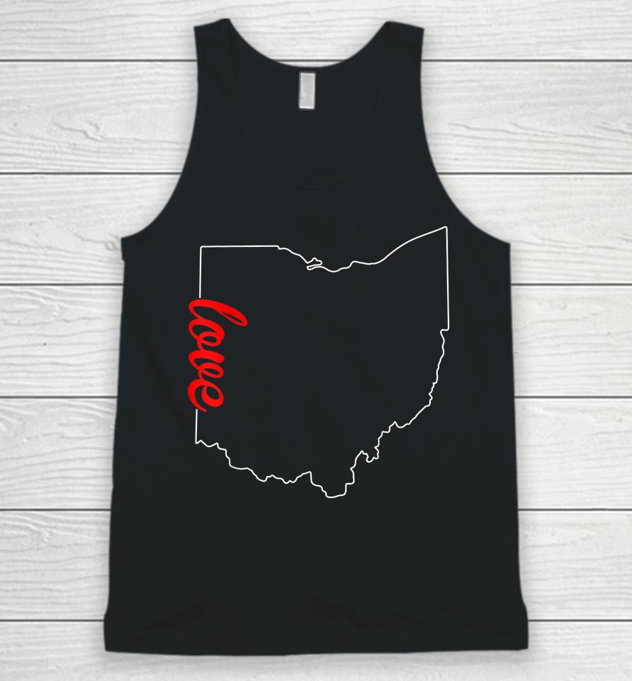 I Love My Ohio Oh Buckeye State Home Funny Distressed Unisex Tank Top