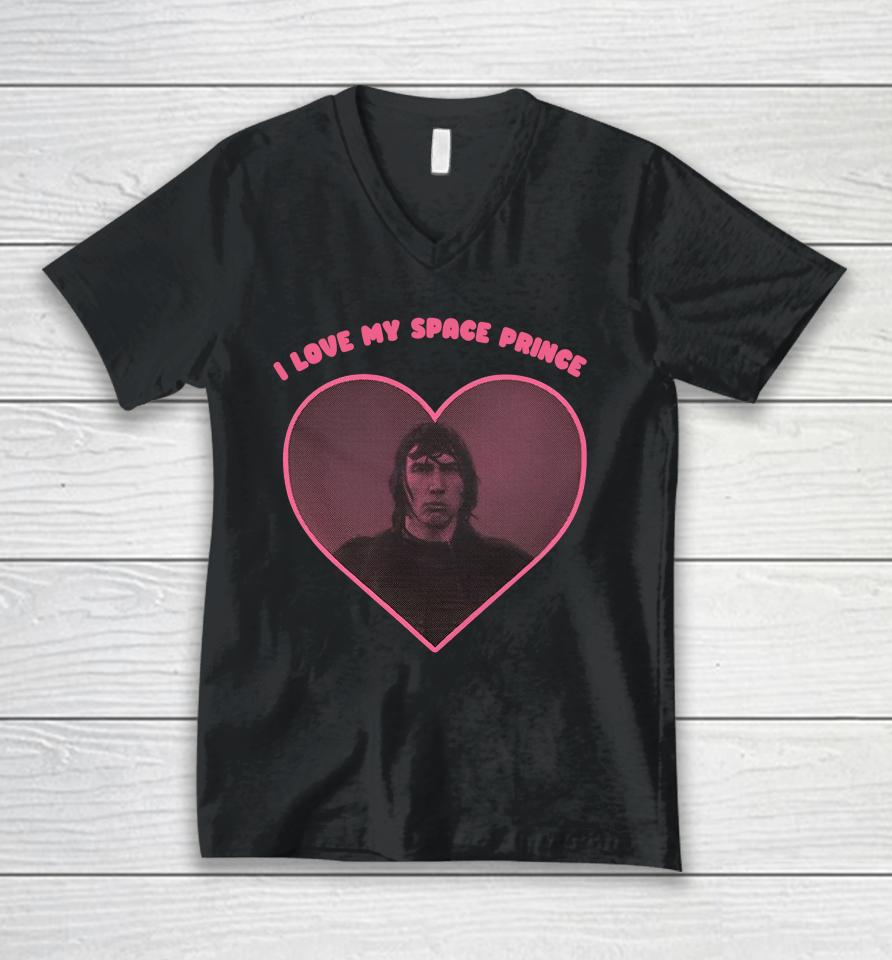 I Love My Space Prince Unisex V-Neck T-Shirt