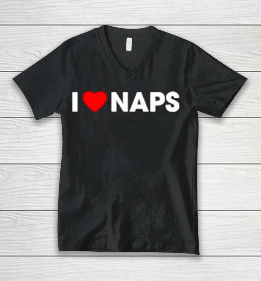 I Love Naps Unisex V-Neck T-Shirt