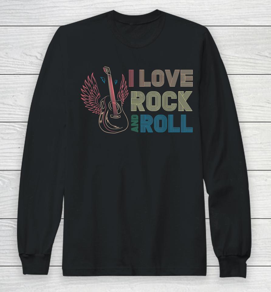 I Love Rock And Roll Rock Concert 70S Retro Vintage Long Sleeve T-Shirt
