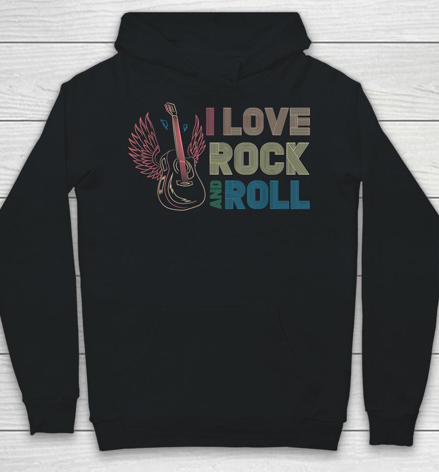 I Love Rock And Roll Rock Concert 70S Retro Vintage Hoodie
