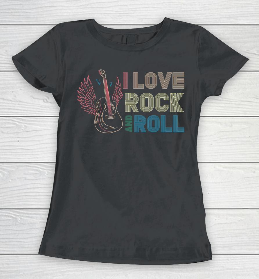 I Love Rock And Roll Rock Concert 70S Retro Vintage Women T-Shirt
