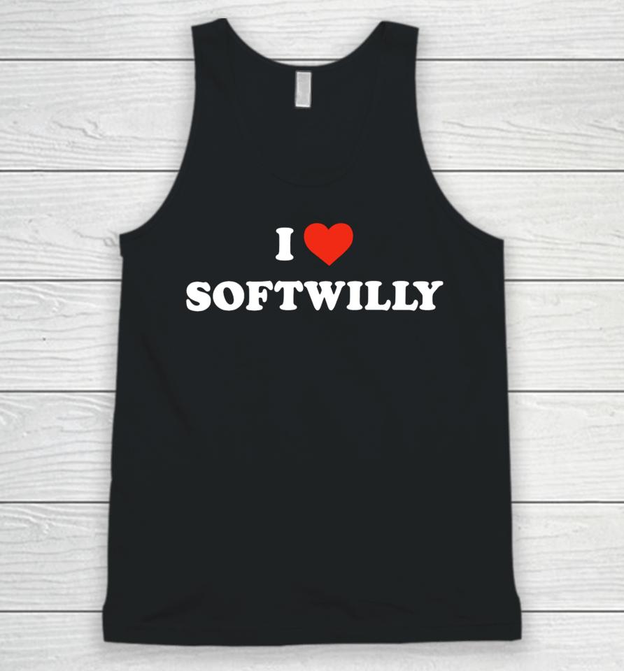 I Love Softwilly Unisex Tank Top