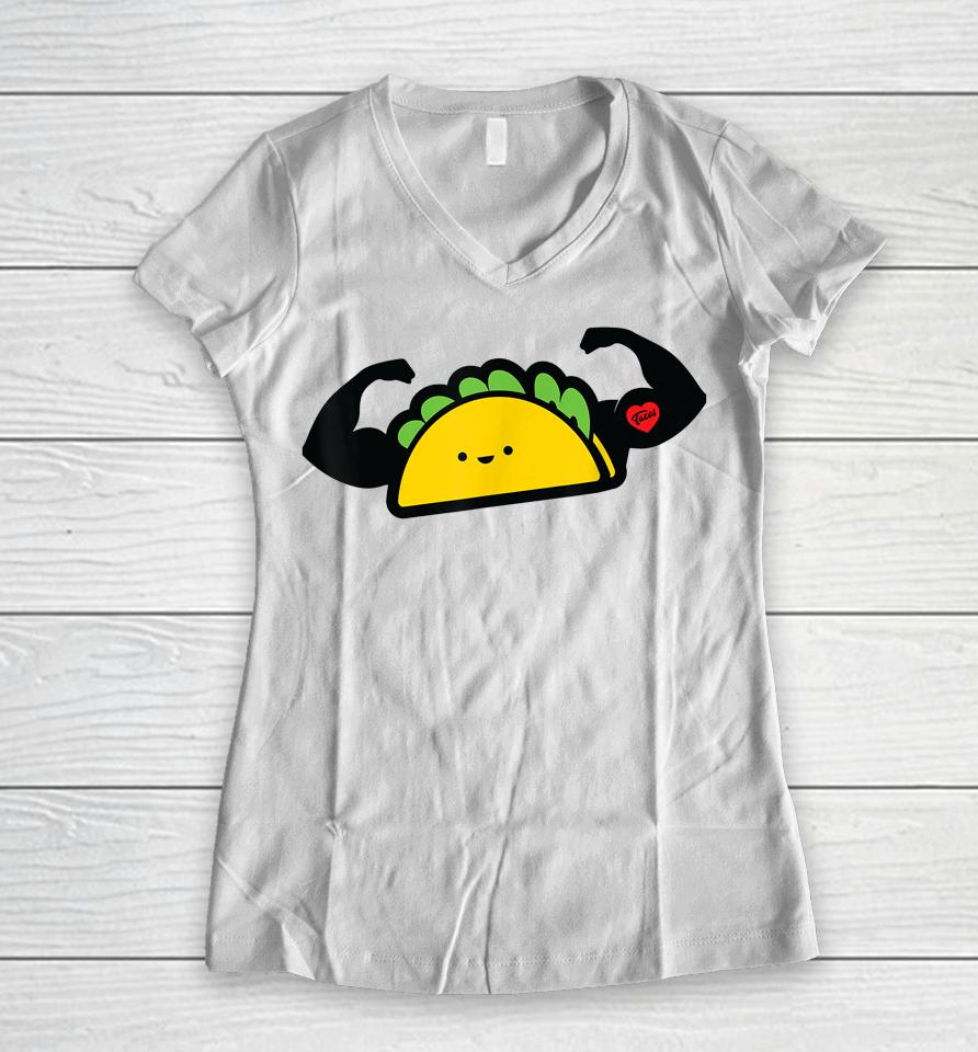 I Love Tacos Muscle Women V-Neck T-Shirt