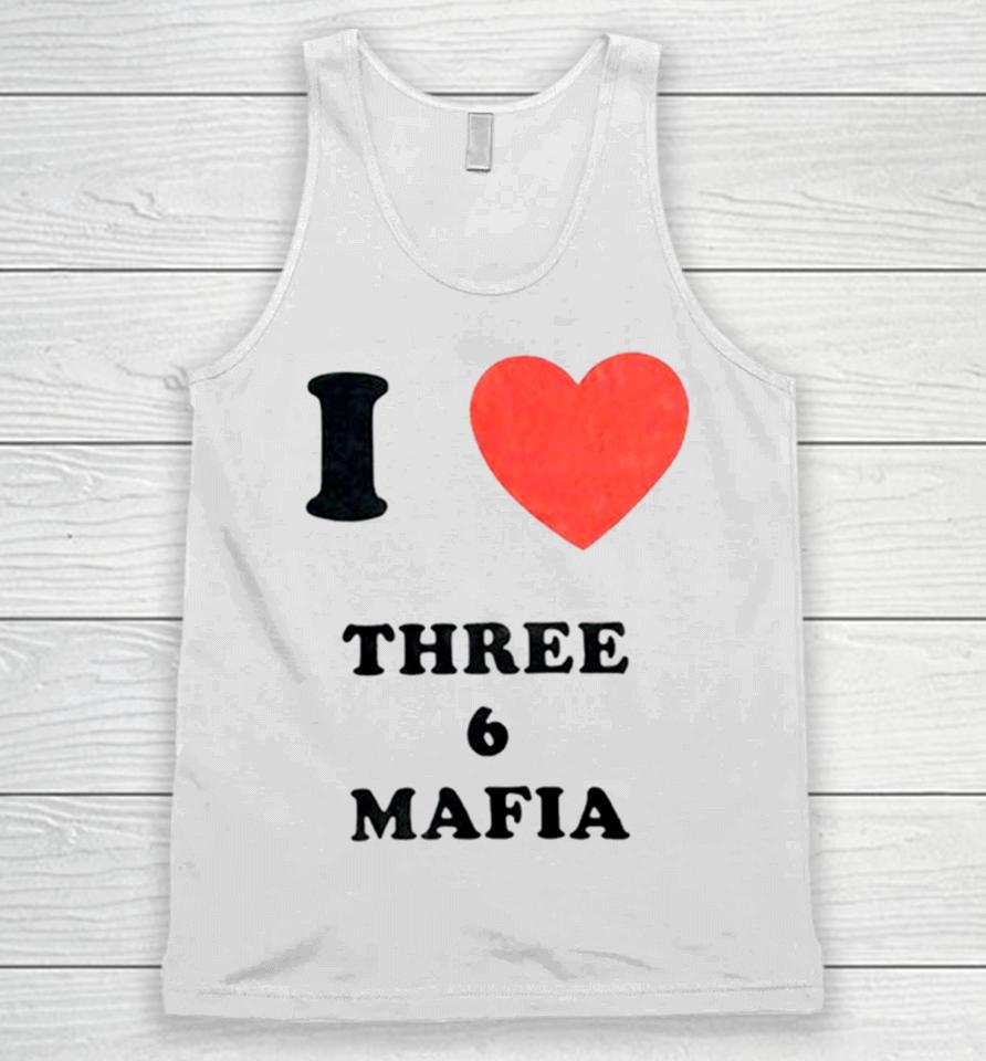 I Love Three 6 Mafia Unisex Tank Top