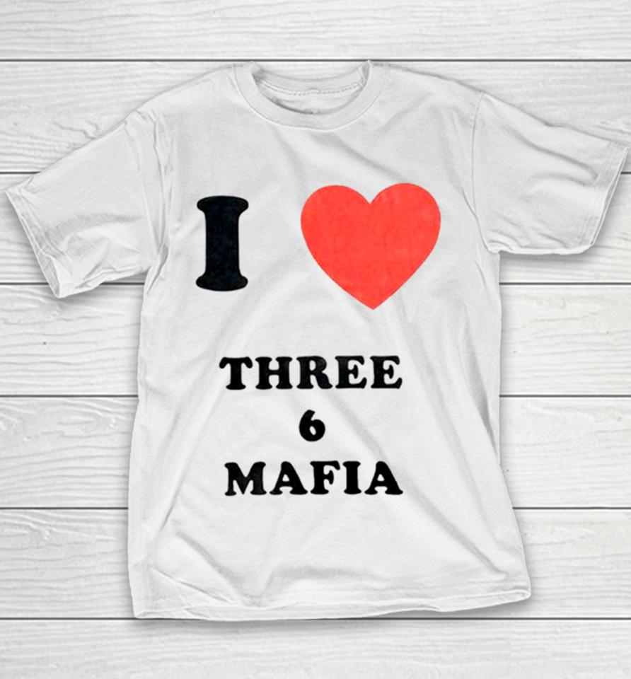 I Love Three 6 Mafia Youth T-Shirt