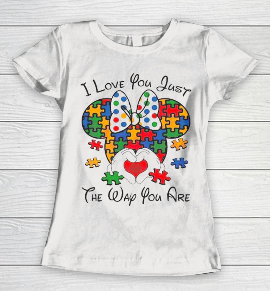 I Love You Just The Way You Are Minnie Austim 2024 Women T-Shirt