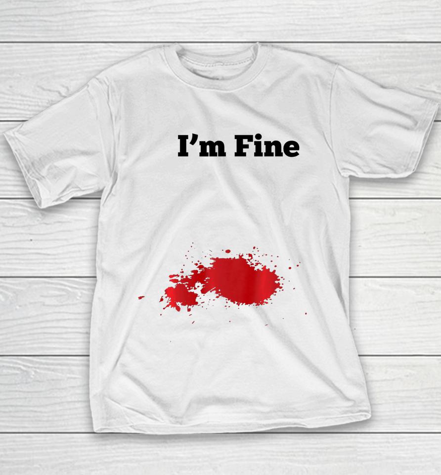 I M Fine Halloween Youth T-Shirt