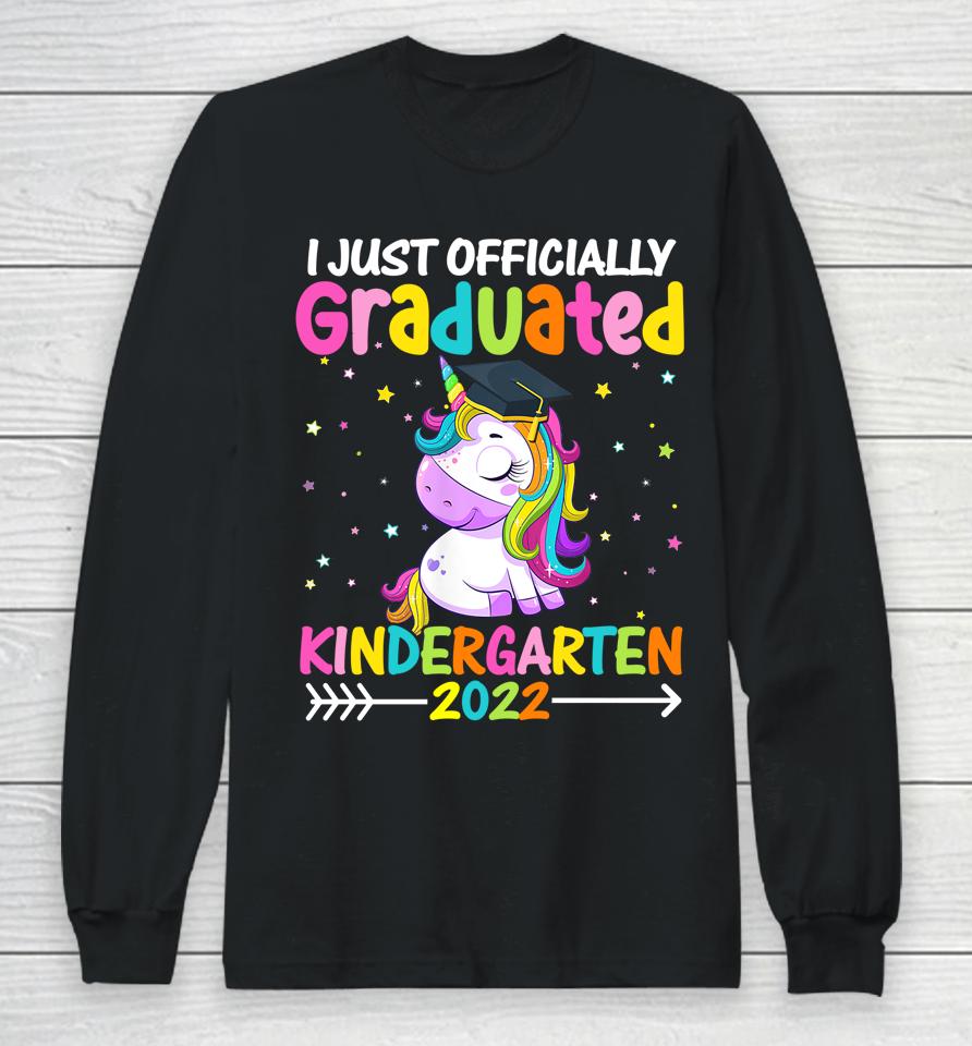 I Officially Graduated Kindergarten Graduation Girls 2022 Long Sleeve T-Shirt