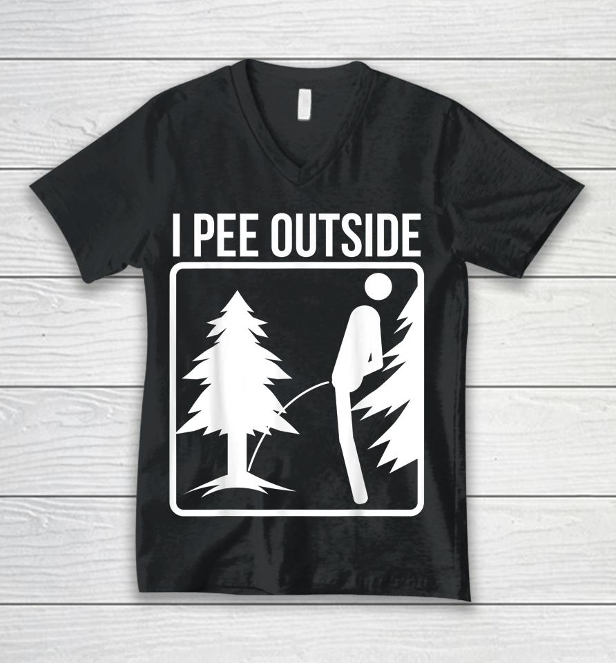 I Pee Outside Unisex V-Neck T-Shirt