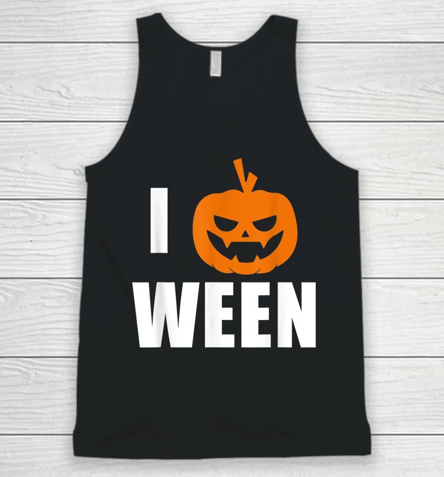 I Pumpkin Ween Halloween Unisex Tank Top