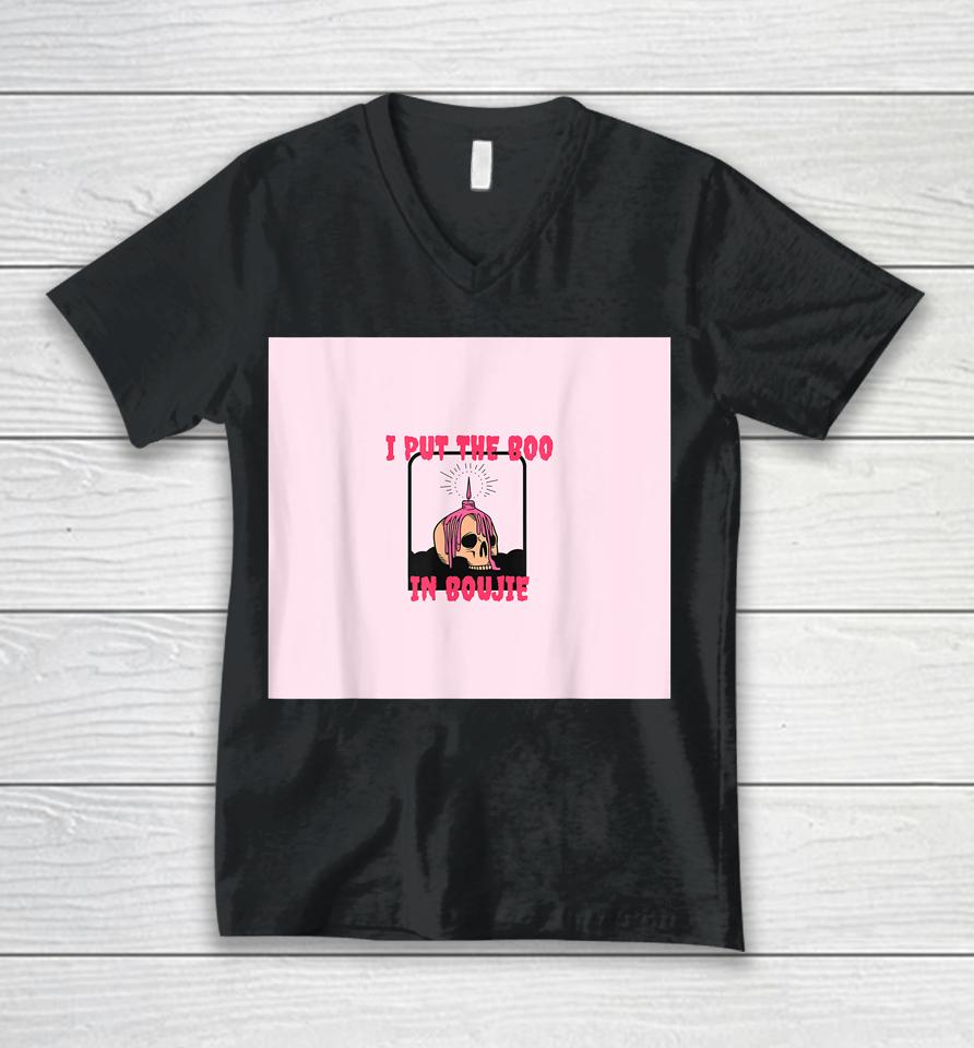 I Put The Boo In Boujie Unisex V-Neck T-Shirt