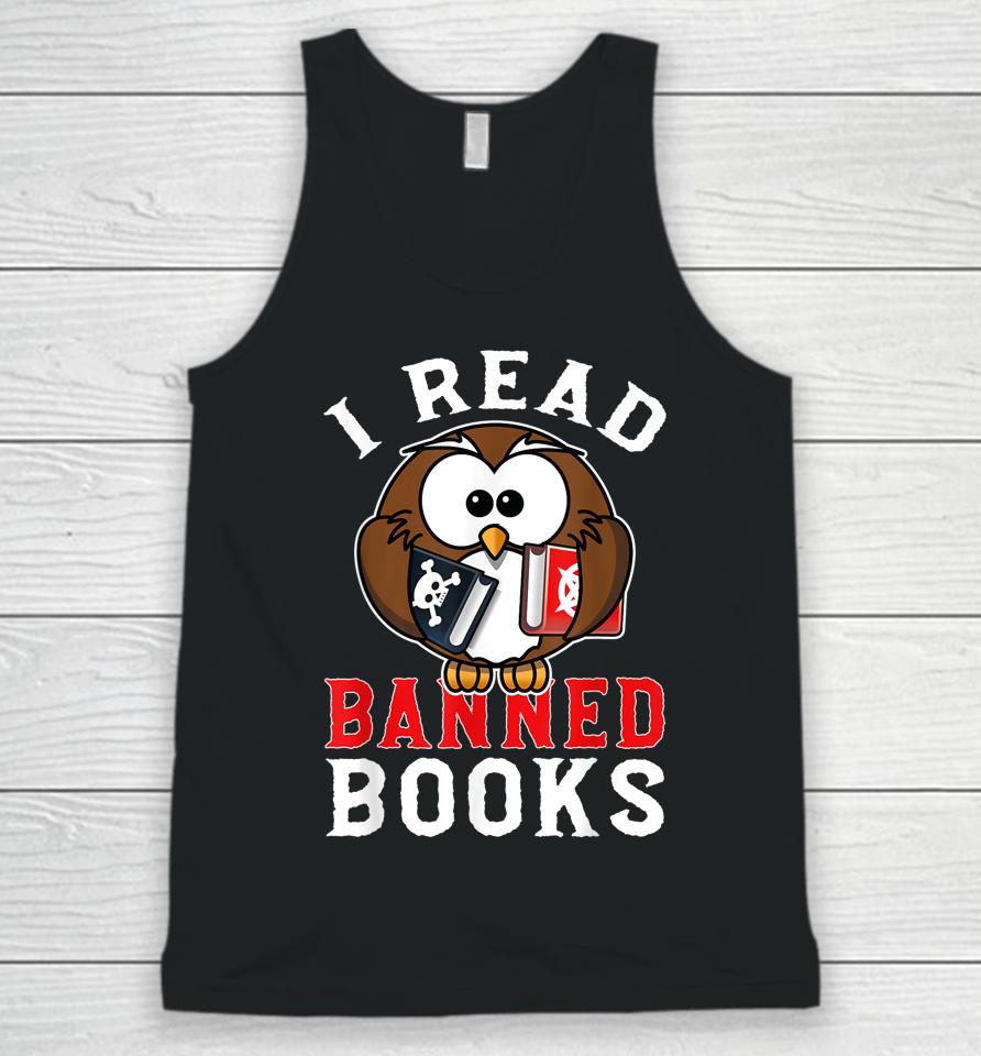 I Read Banned Books Owl Unisex Tank Top