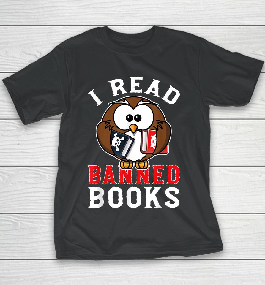 I Read Banned Books Owl Youth T-Shirt
