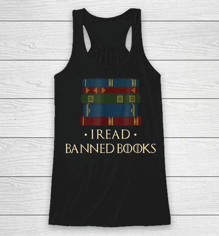 I Read Banned Books Week Librarian Freadom Reader Nerd Racerback Tank