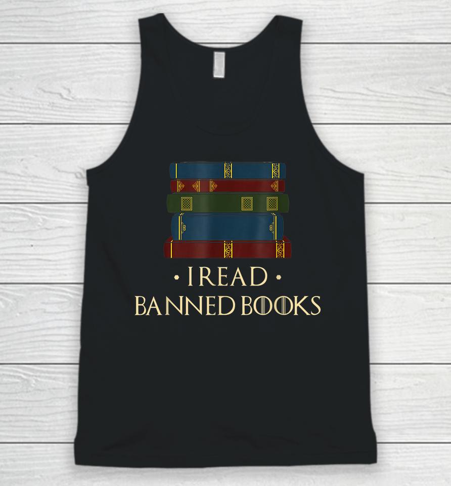 I Read Banned Books Week Librarian Freadom Reader Nerd Unisex Tank Top